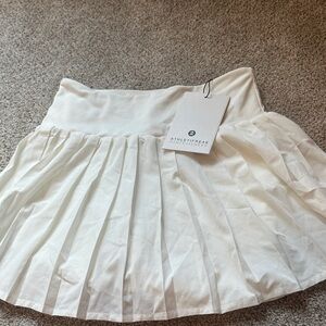 Athletifreak Rally Skort NWT White Pleated Women's Skirt